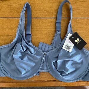 NWT Wacoal Blue 42D Basic Beauty Full Figure Seamless Underwire Bra Style 855192